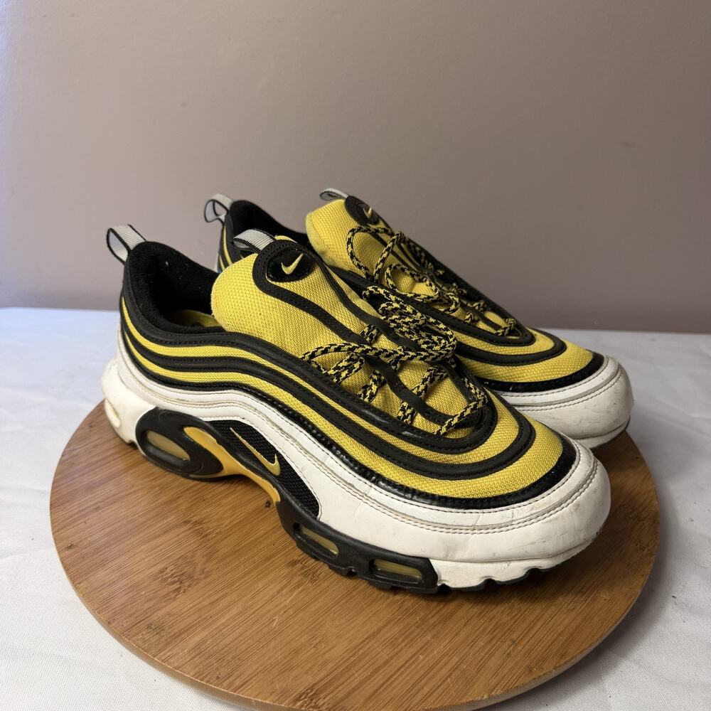 Nike Air Max Plus 97 Frequency Pack White Yellow Black Men's Low Top AV7936-100